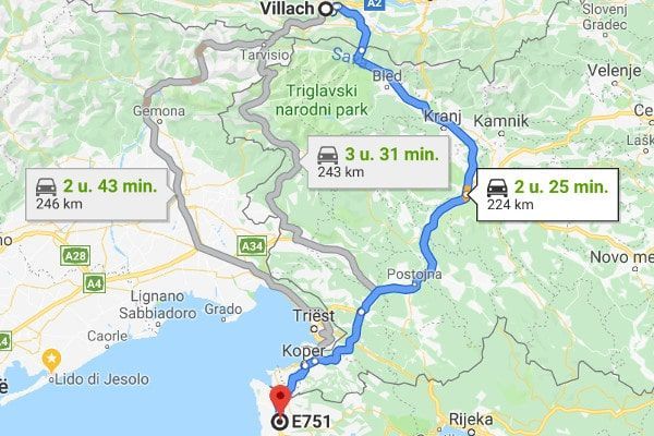 File bij de Karawankentunnel alternatieve route naar Kroatie door Italië