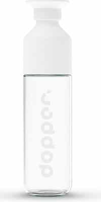 6. Dopper fles: eenvoudig te reinigen glazen waterfles