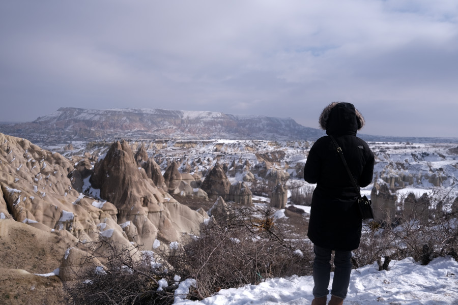 Cappadocië in winterslaap.