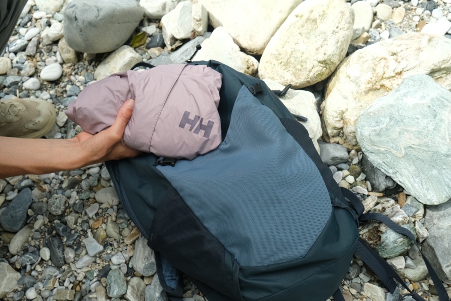 Klein opvouwbare regenjas