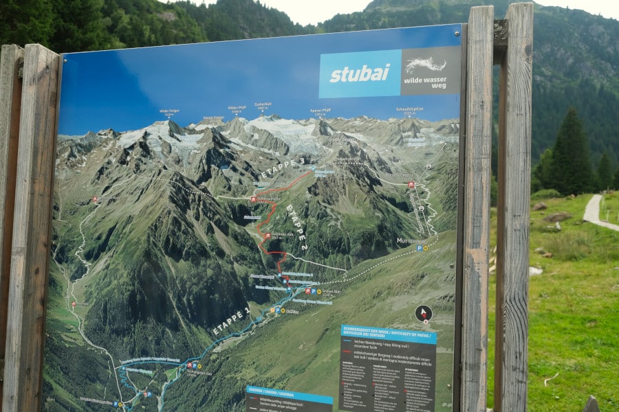 WildeWasserWeg: wandelen langs het water in het Stubaital