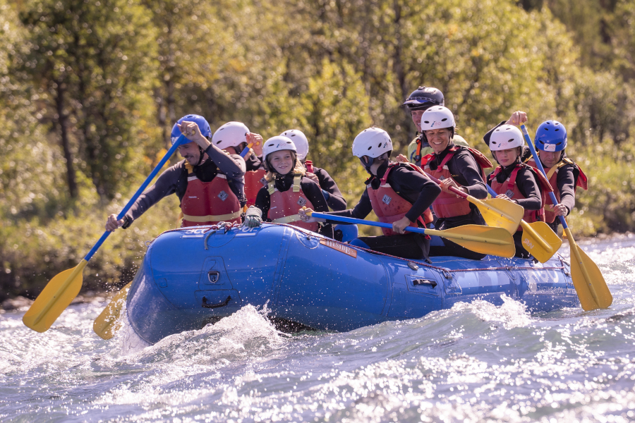 Raften op de Sjoa rivier in Noorwegen