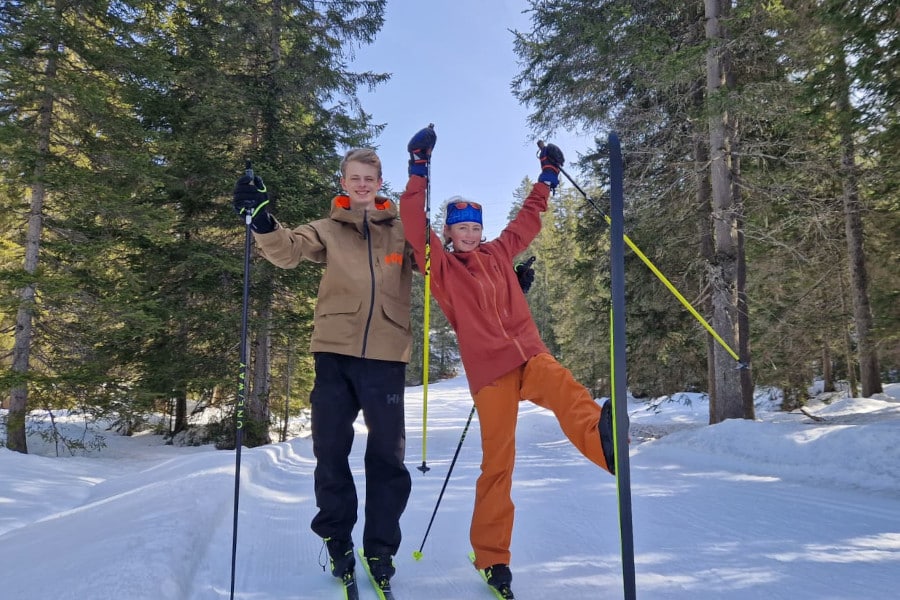 Langlaufen met kinderen in Seefeld.