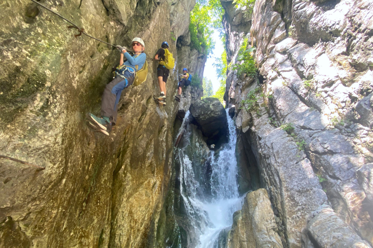 Klettersteigen in Gargellen: langs de Röbischlucht en Rongg-waterval omhoog